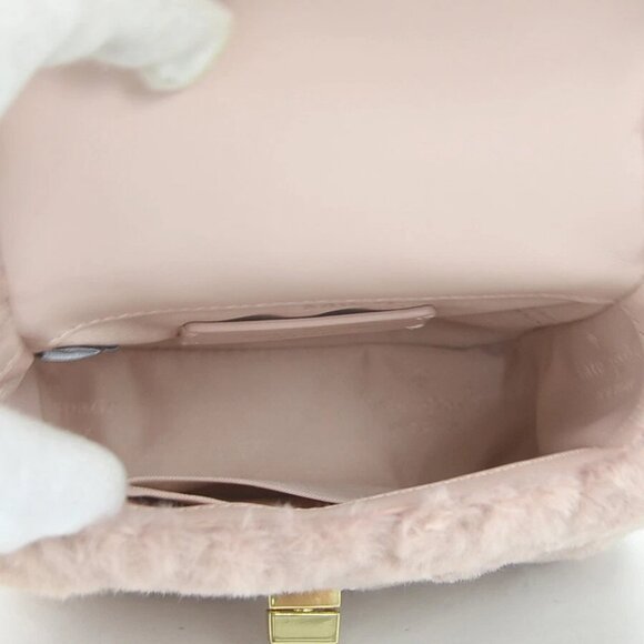Auth Kate Spade Crossbody Shoulder Bag Pink Fur/Goldtone - Picture 11 of 12